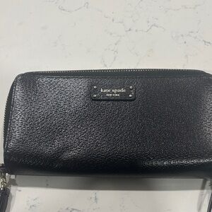 Kate Spade Black Textured Wallet